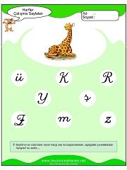 Z Sesi Çalışma Sayfaları